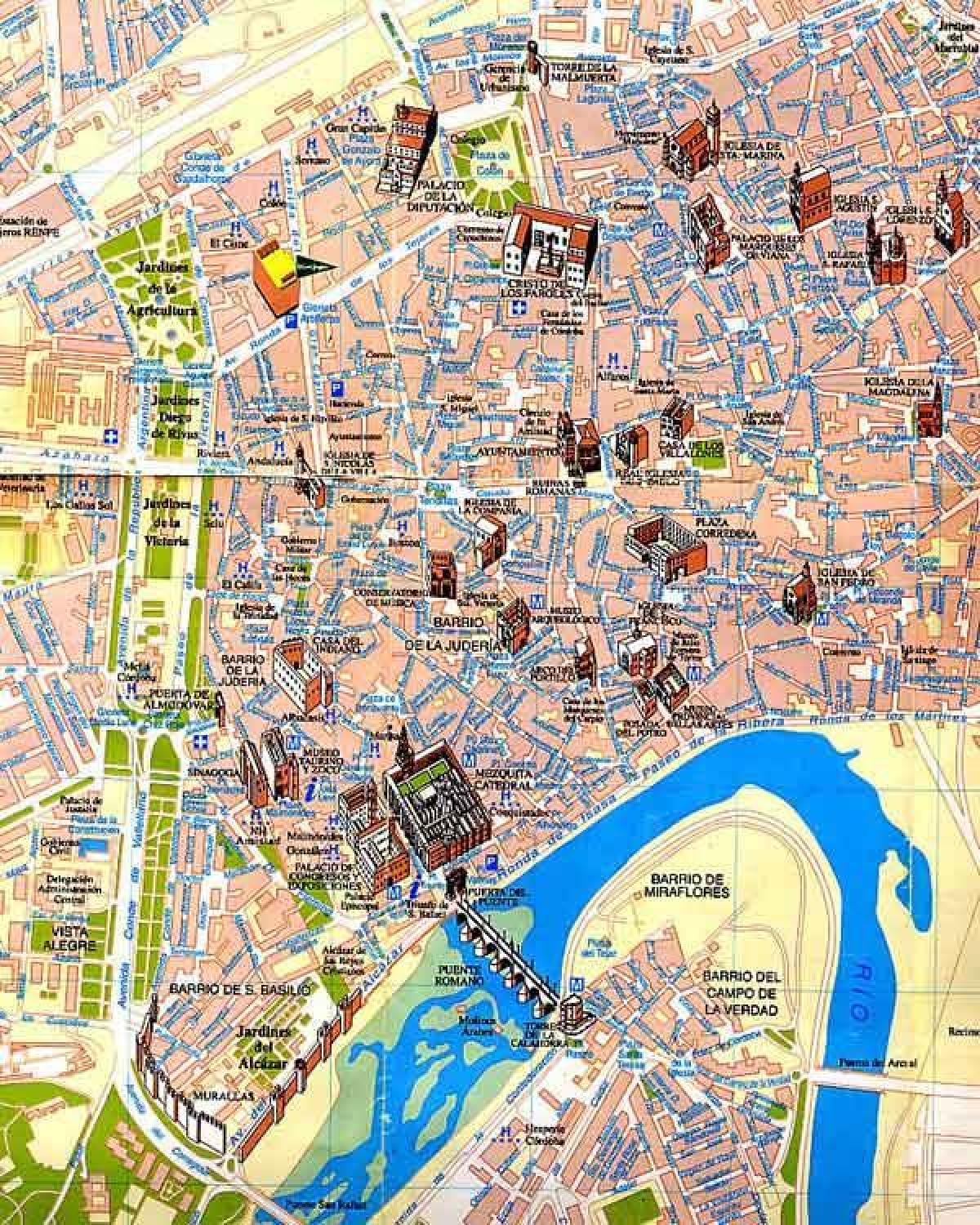 карта Севіллі пешаходная экскурсія