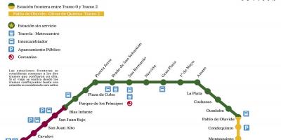 Карта Севіллі метро