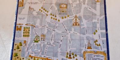 Карта габрэйскім квартале Севіллі